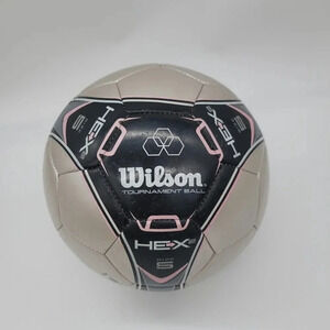 WILSON HEX 2 SOCCER BALL SIZE 5 WTH8430 12+ YEARS Gray Pink